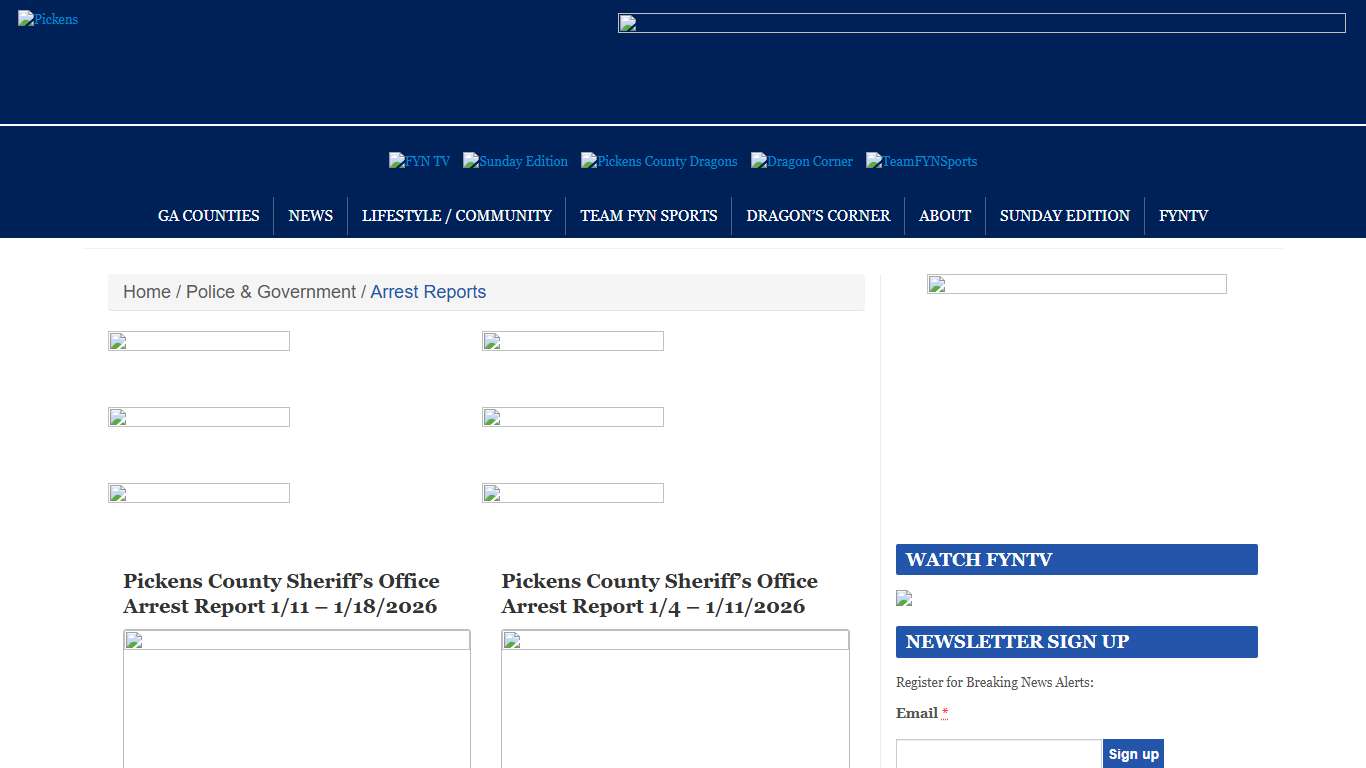 Arrest Reports Archives - PickensPickens