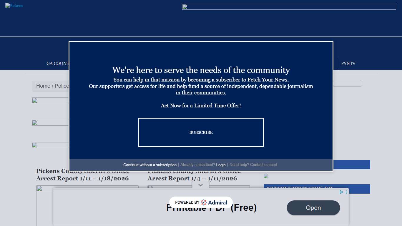 Arrest Reports Archives - PickensPickens